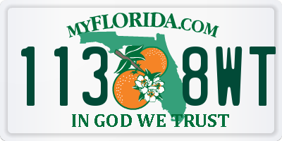 FL license plate 1138WT