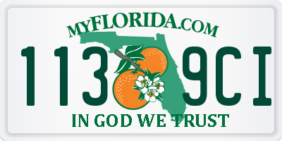 FL license plate 1139CI