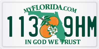 FL license plate 1139HM