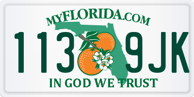 FL license plate 1139JK