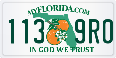 FL license plate 1139RO