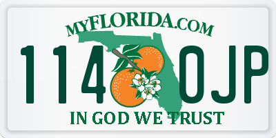 FL license plate 1140JP