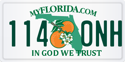 FL license plate 1140NH