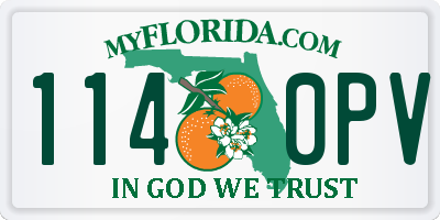 FL license plate 1140PV