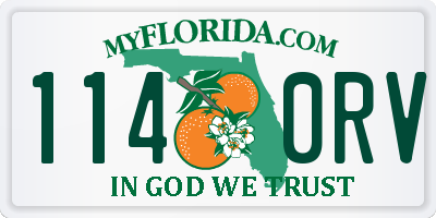 FL license plate 1140RV