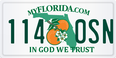 FL license plate 1140SN