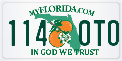 FL license plate 1140TO