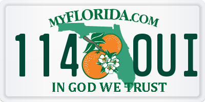 FL license plate 1140UI