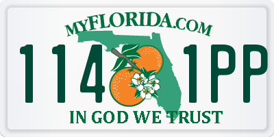 FL license plate 1141PP