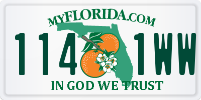 FL license plate 1141WW