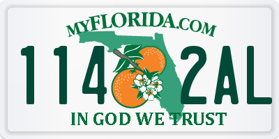 FL license plate 1142AL