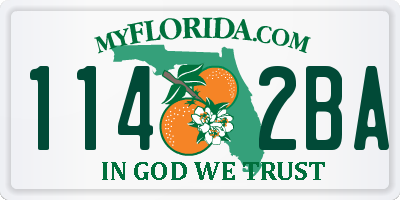 FL license plate 1142BA