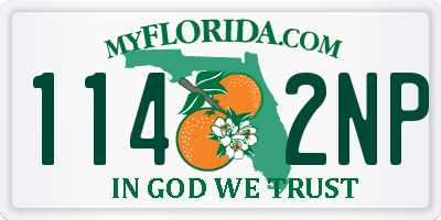 FL license plate 1142NP