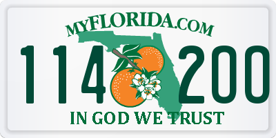 FL license plate 1142OO