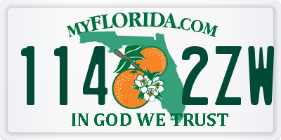 FL license plate 1142ZW