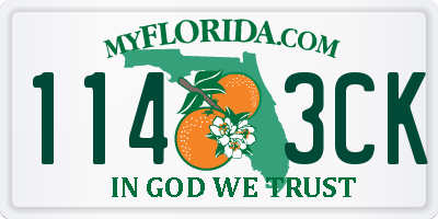 FL license plate 1143CK
