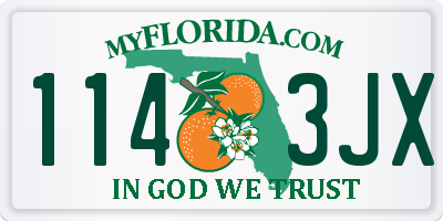 FL license plate 1143JX