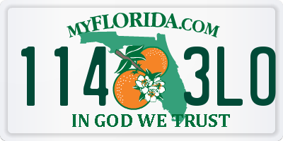 FL license plate 1143LO