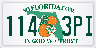 FL license plate 1143PI