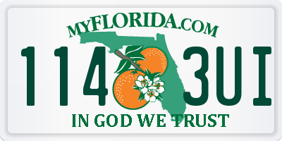 FL license plate 1143UI