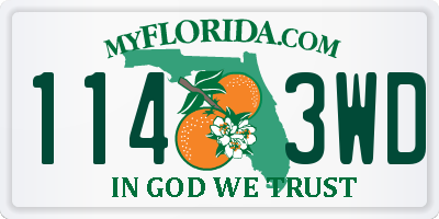 FL license plate 1143WD