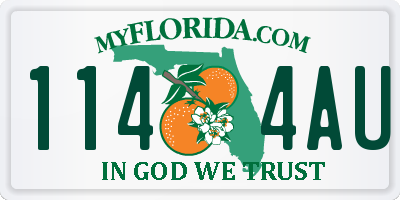 FL license plate 1144AU
