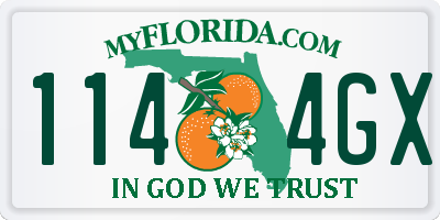 FL license plate 1144GX