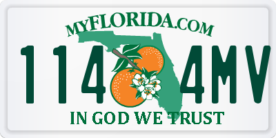 FL license plate 1144MV