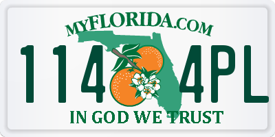 FL license plate 1144PL