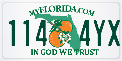 FL license plate 1144YX