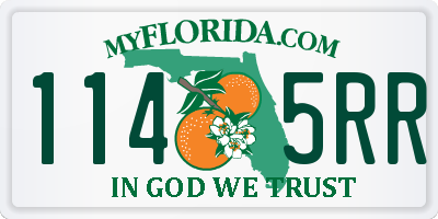 FL license plate 1145RR