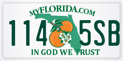 FL license plate 1145SB