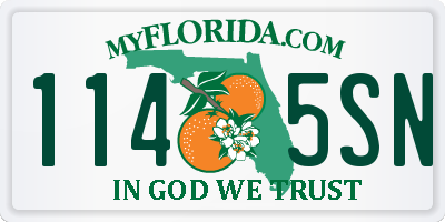 FL license plate 1145SN