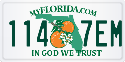 FL license plate 1147EM