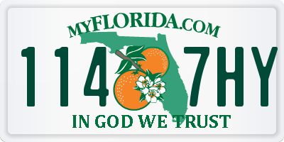 FL license plate 1147HY