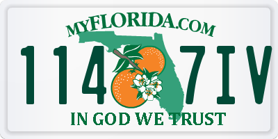 FL license plate 1147IV