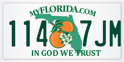 FL license plate 1147JM