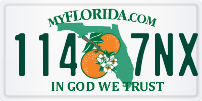 FL license plate 1147NX