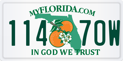 FL license plate 1147OW