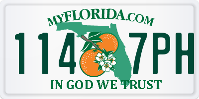 FL license plate 1147PH
