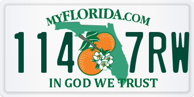 FL license plate 1147RW