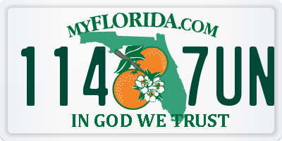 FL license plate 1147UN