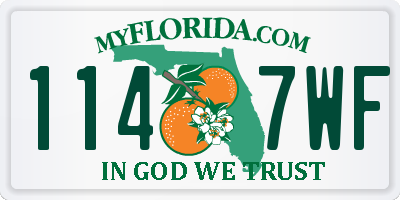 FL license plate 1147WF