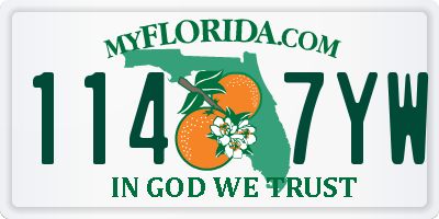 FL license plate 1147YW