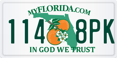 FL license plate 1148PK
