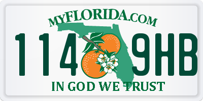 FL license plate 1149HB