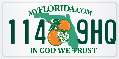 FL license plate 1149HQ
