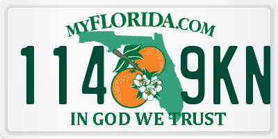 FL license plate 1149KN