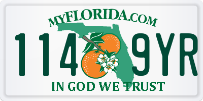 FL license plate 1149YR