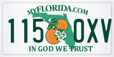 FL license plate 1150XV